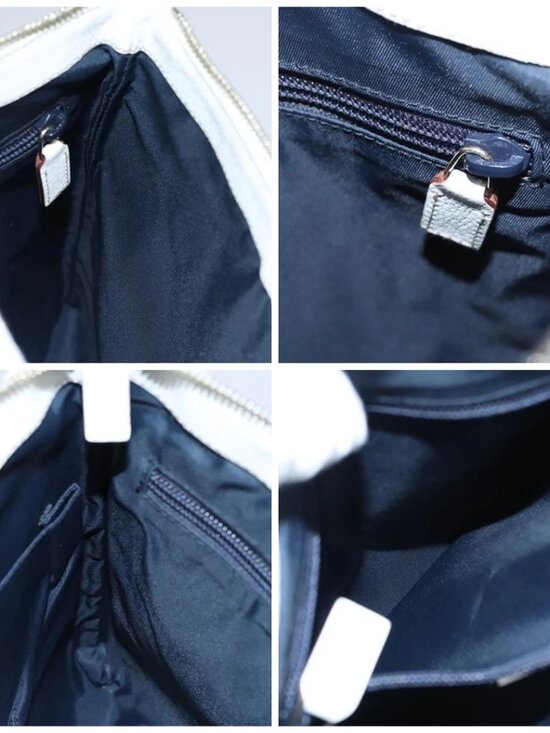 GUCCI GG Supreme Shoulder Bag PVC White Red gold 153244 Auth nb243 - Picture 15 of 16